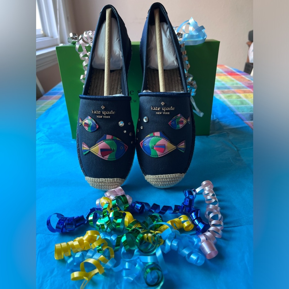 🐠 KATE SPADE AQUA FISH ESPADRILLES 🐠 NWT 🐠 - Picture 3 of 16